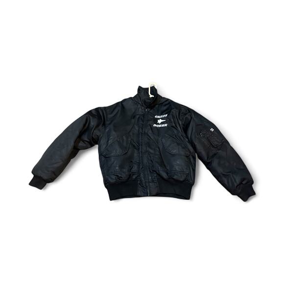 VTG Chase Durer Beverly Hills Geneve Knox Armory Jacket Mens XL Black Pilot - Picture 7 of 9